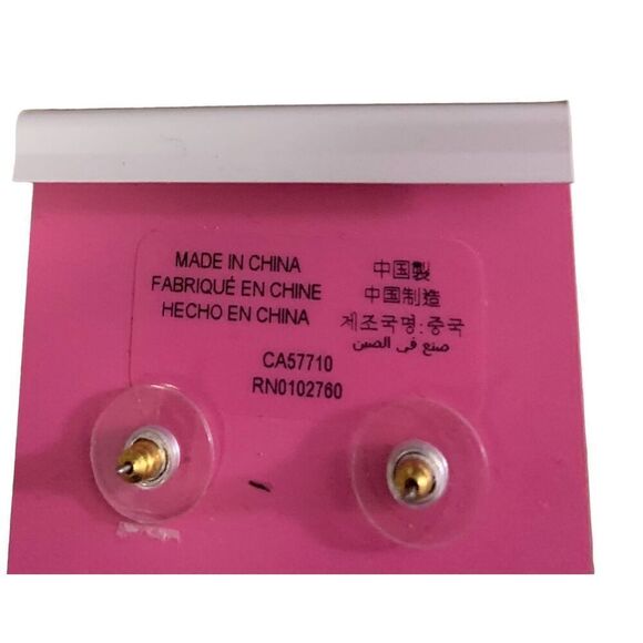 Kate Spade Multi Glitter Crystal Small Square Stud Earrings - Picture 2 of 3